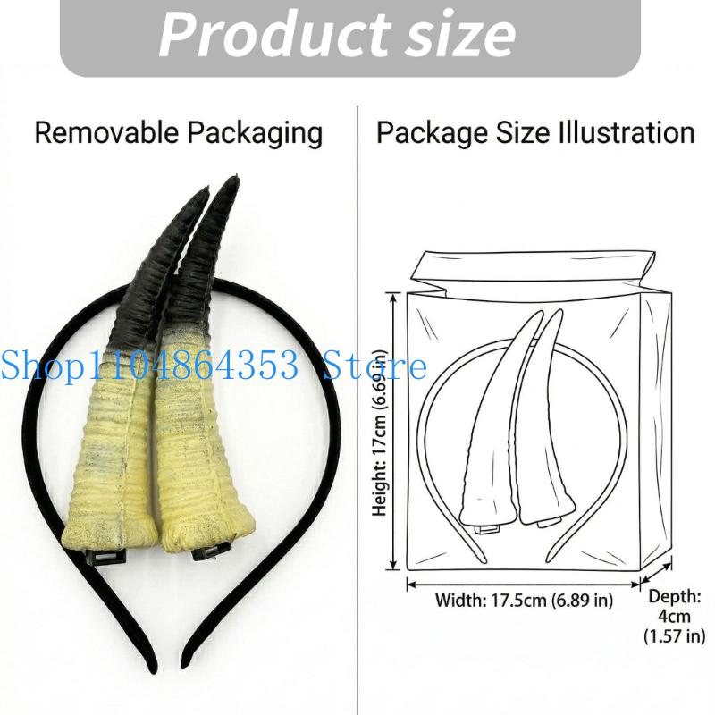 652F Keçi Boynuzu Hairband Cos - Easy Cosplay Prop incelemesi ve fiyatı