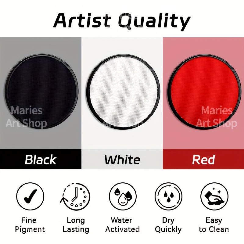 5 adet Siyah ve Palyaço Beyaz  - Cosplay Prop Paint incelemesi ve fiyatı