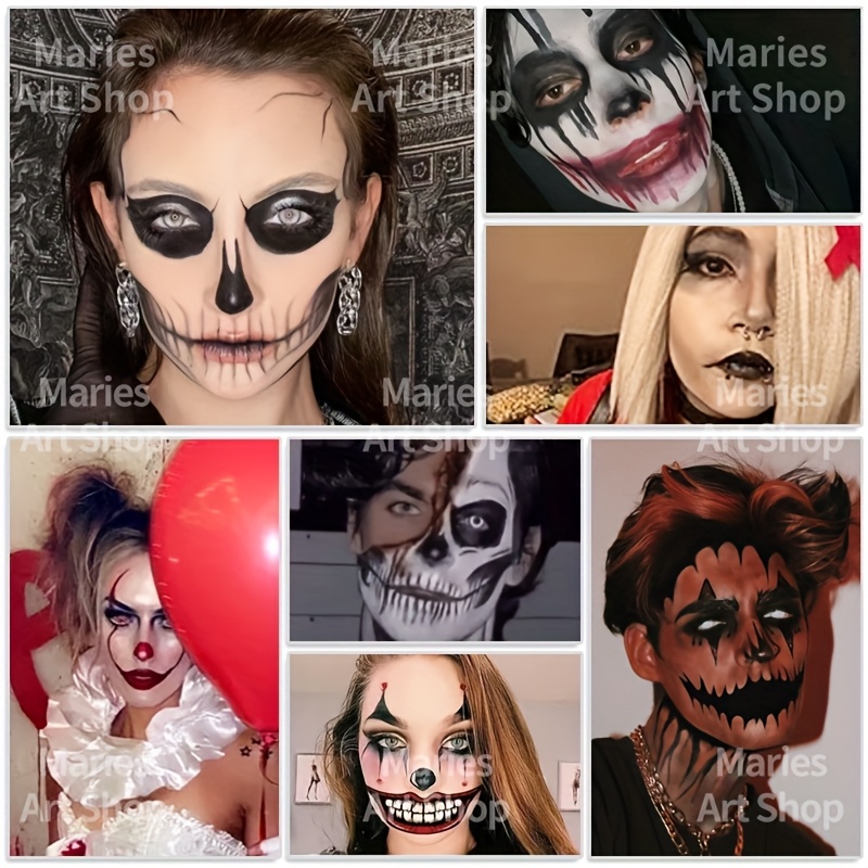 5 adet Siyah ve Palyaço Beyaz  - Cosplay Prop Paint incelemesi ve fiyatı